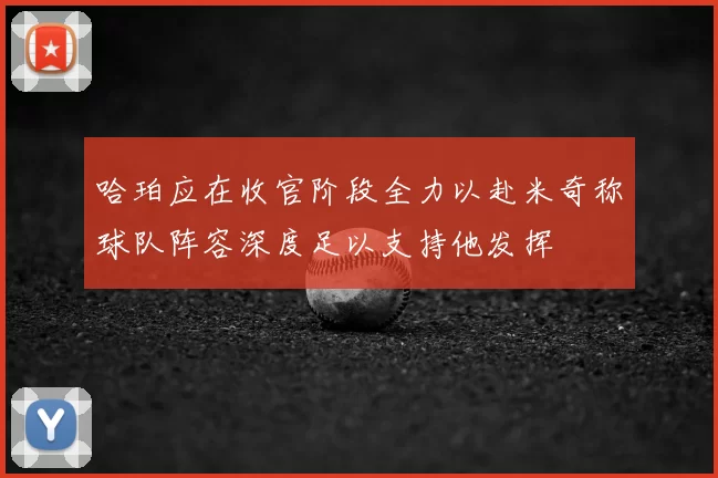 哈珀应在收官阶段全力以赴米奇称球队阵容深度足以支持他发挥
